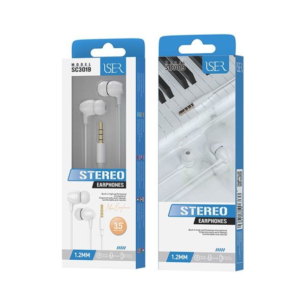 Auriculares estéreo 3.5mm 1.2m color blanco - Accesorios de audio