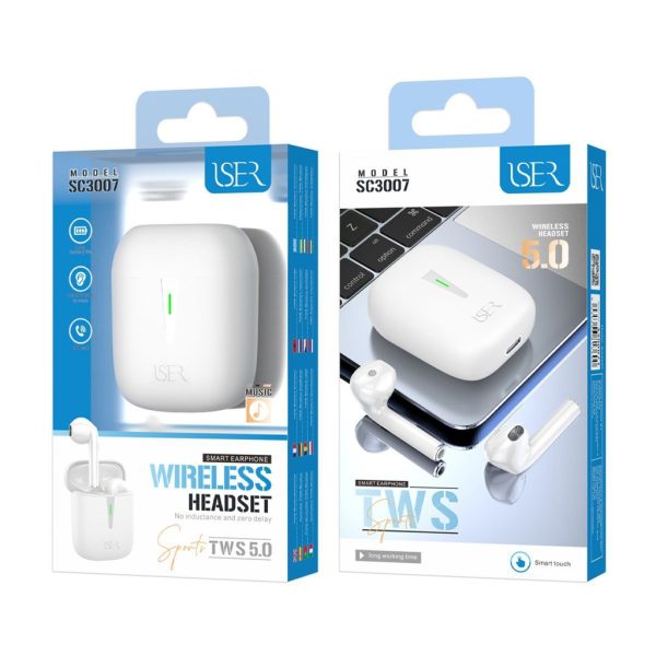 Auriculares inalámbricos ISER SC3007 TWS 5.0 blancos - Accesorios de audio