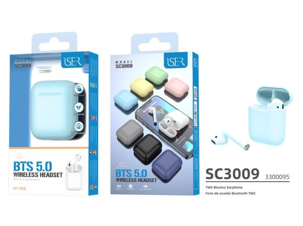 Auriculares inalámbricos ISER SC3009 BTS 5.0 azul claro - Accesorios de audio