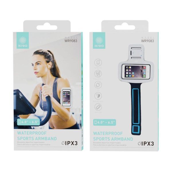 Brazalete deportiva impermeable 4.0-6.5" IPX3 blanco IKREA WR9083 - Accesorios móviles