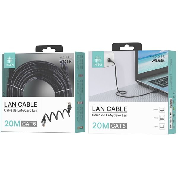 Cable LAN CAT6 20M negro IKREA WB2884 - Cables de red