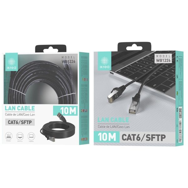 Cable LAN CAT6/SFTP PVC 10M IKREA WB1226 - Cables de red