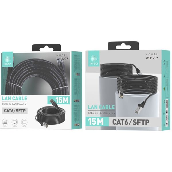 Cable LAN CAT6/SFTP PVC 15M IKREA WB1227 - Cables de red