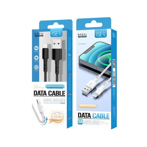 Cable de datos Lightning 1.8m Negro
