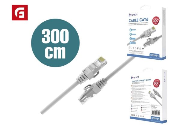 Cable de red puente 3m blanco - Equipos electrónicos y conectores