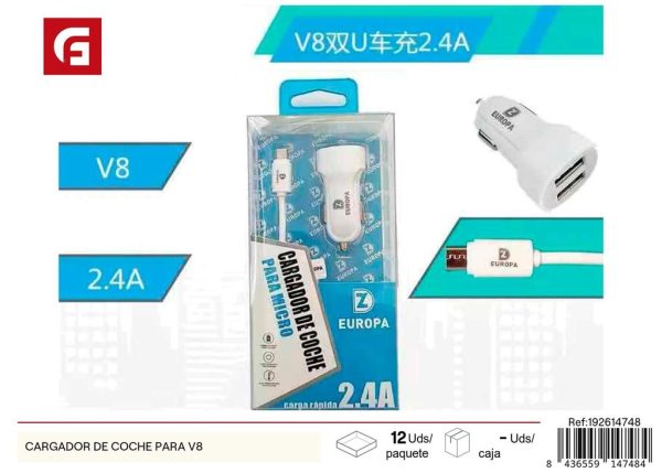 Cargador de coche para V8 - Accesorios de automóvil