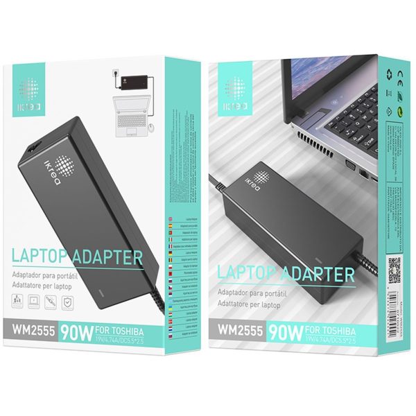Cargador de portátil 19V/4.74A DC5.5*2.5 para Toshiba 90W - Electrónica y carga