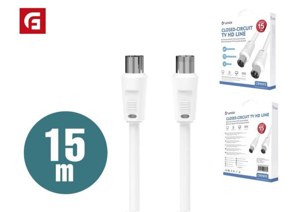 Línea de TV 15m blanca - Electrónica