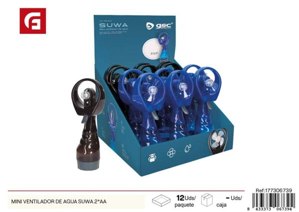 Mini ventilador de agua Suwa 2*AA - Artículos de verano