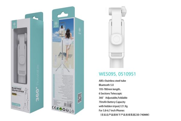 Palo selfie Bluetooth con control remoto blanco IKREA WE5095 - Palos de selfie