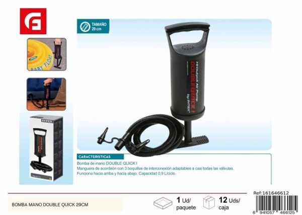 Bomba de mano Double Quick 29 cm - Infladores y accesorios para verano