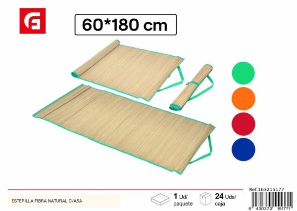 Esterilla fibra natural c/asa - Artículos de camping