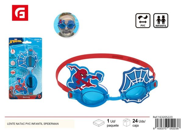 Lente de natación PVC infantil Spiderman - Equipamiento de natación
