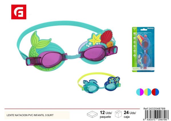 Lentes de natación PVC infantiles 3 surtidos - Equipamiento para natación y accesorios acuáticos