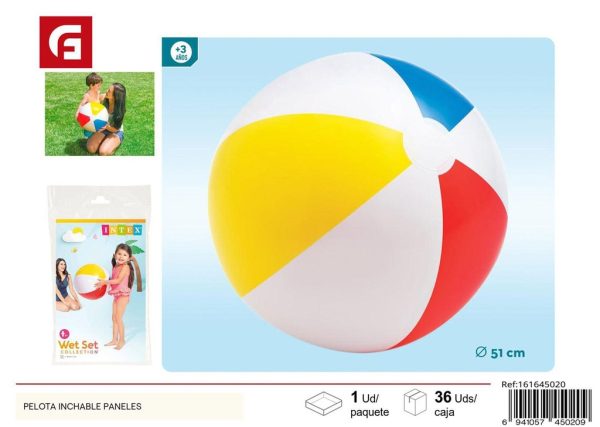 Pelota inflable de playa con paneles para verano