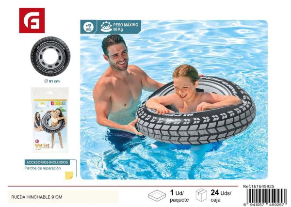 Rueda hinchable 91cm para juegos de agua