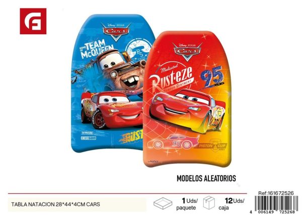 Tabla de natación Cars 28*44*4 cm - Equipamiento divertido para niños
