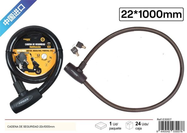 Cadena de seguridad modelo 601 22x1000 mm - Accesorios para bicicleta