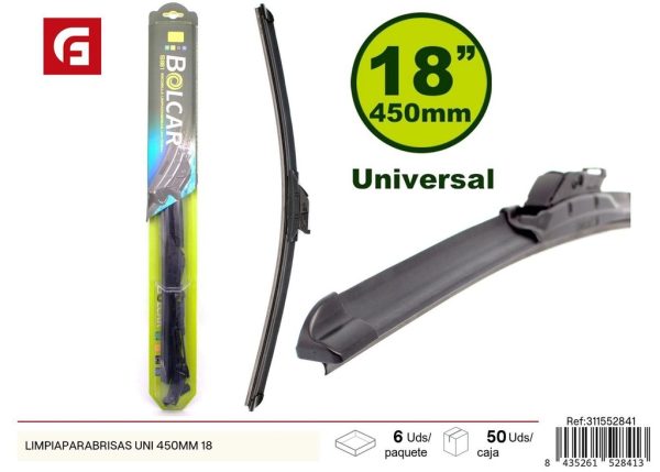 Limpiaparabrisas UNI 450mm 18 - Accesorios de coche y limpiaparabrisas