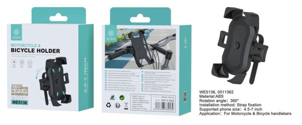 Soporte universal con correas para bicicleta y moto ABS negro IKREA WE5136 - Soportes de moto