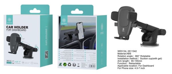Soporte universal de ventosa con gel para salpicadero de coche color negro - Accesorio automotriz - Imagen 2