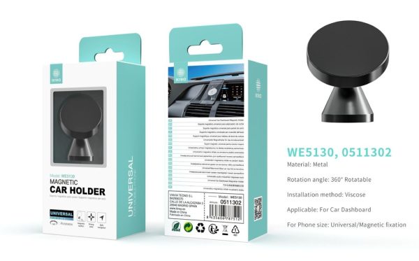 Soporte universal magnético para coche color plata - Accesorio automotriz - Imagen 2