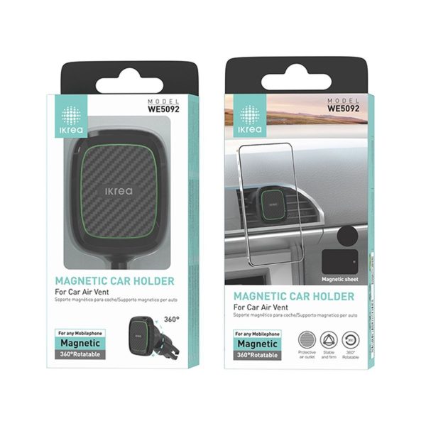 Soporte universal magnético para móvil para coche color negro y verde - Accesorio de coche