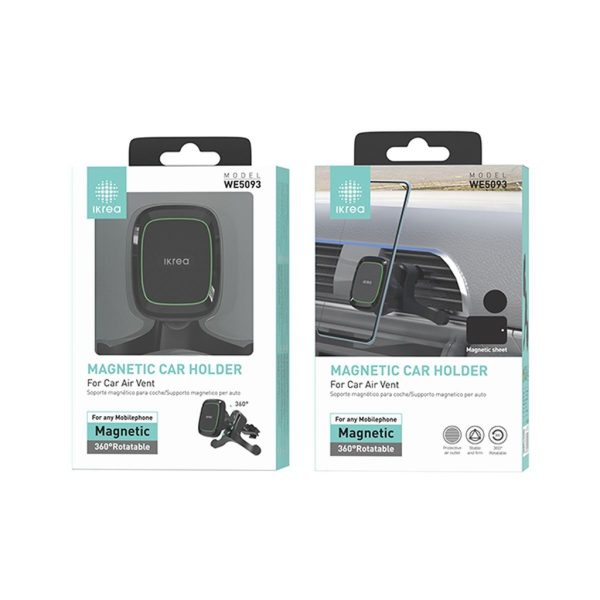 Soporte universal magnético para móvil para coche color negro y verde - Accesorio de coche - Imagen 2