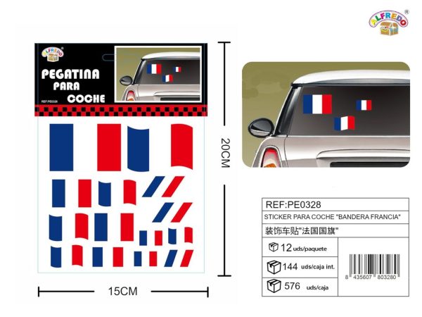 Sticker para Coche "Bandera Francia" 15x20 cm - Stickers para vehículos