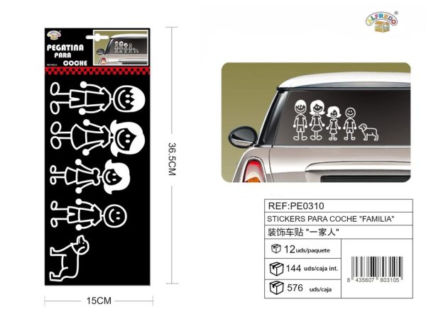 Stickers para coche "Familia" 15x36.5cm - Accesorios decorativos - Imagen 3