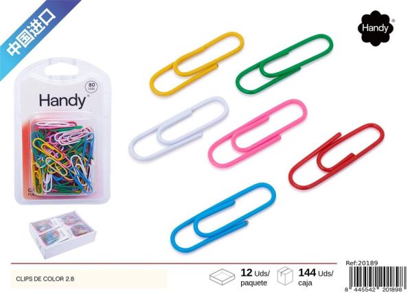 Clips de color 2.8 - Material de oficina y clips