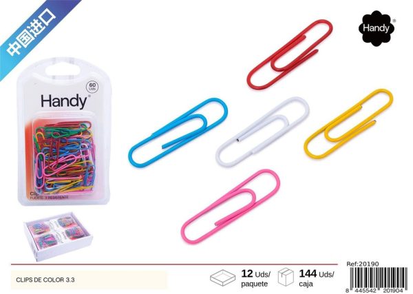 Clips de color 3.3 - Material de oficina y clips