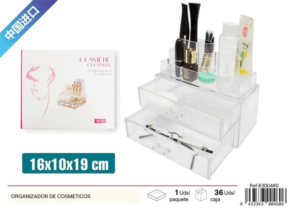 Organizador de cosméticos - Caja de maquillaje plástica