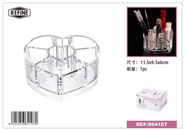 Organizador de cosméticos 11.5x9.3x6 cm transparente - Artículos de belleza
