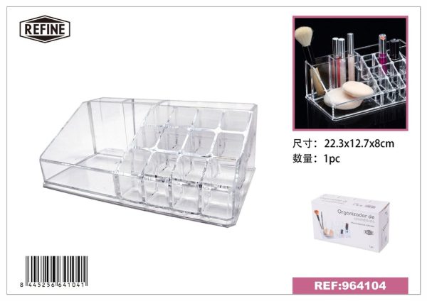 Organizador de cosméticos transparente 22.3*12.7*8CM - Belleza