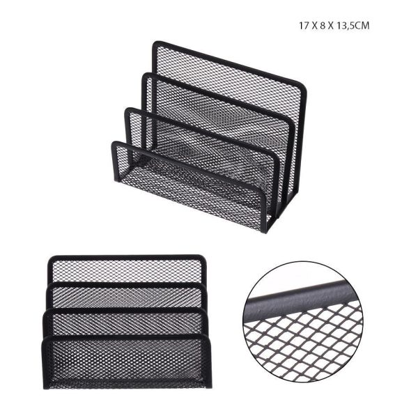 Portafolios de metal 17x8 cm negro - Suministros de oficina