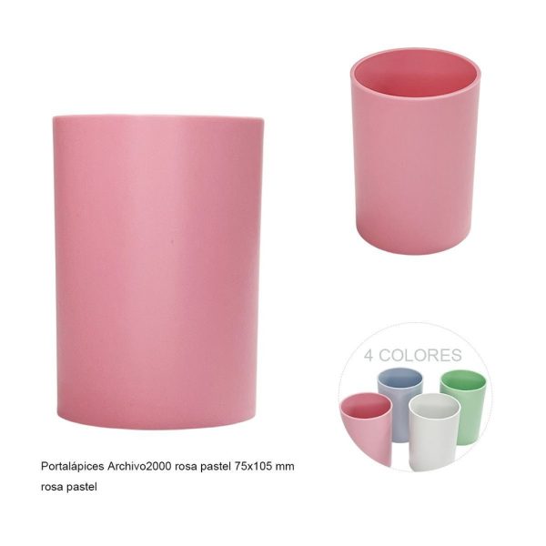 Portalápices rosa pastel 75x105mm - Organizadores de escritorio