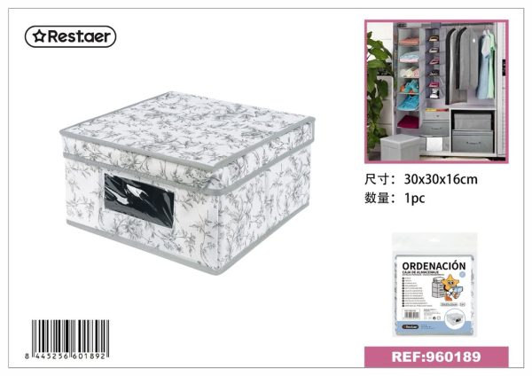 Caja de almacenamiento de tela estampada 30*30*16CM - Almacenamiento en el hogar