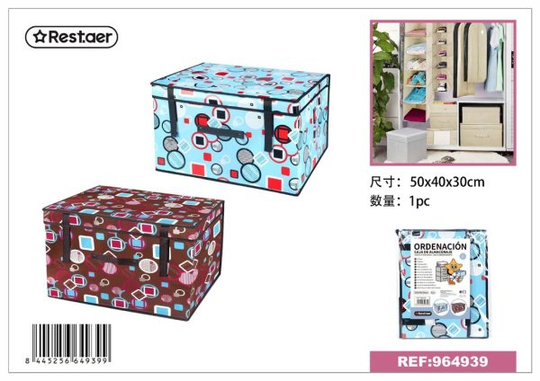 Caja de almacenamiento impermeable de tela no tejida 50x40x30 cm - Organización del hogar