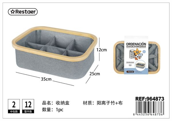 Caja de bambú 25x35x12 cm - Accesorios de hogar
