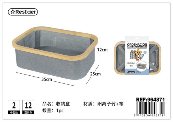 Caja de bambú 25x35x12cm - Organización del hogar