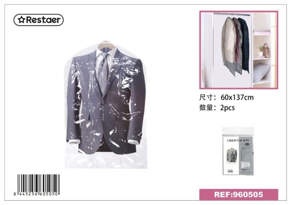 Funda de plástico para abrigos 60*137 cm transparente - Almacenamiento del hogar