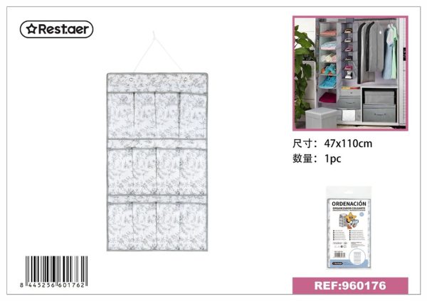 Organizador 16 bolsillos estampado 47x110cm para almacenamiento y organización del hogar - Imagen 2
