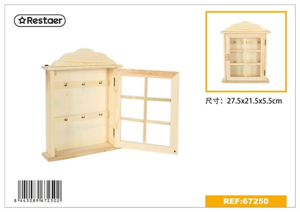 Caja de llaves de madera 27.5x21.5x5.5 cm - Accesorios de hogar