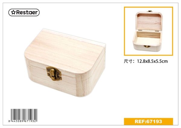 Caja de madera 12.8x8.5x5.5cm para almacenamiento y regalos