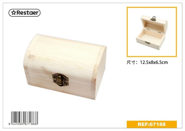 Caja de madera de pino 12.5*8*6.5 cm - Artículos de regalo