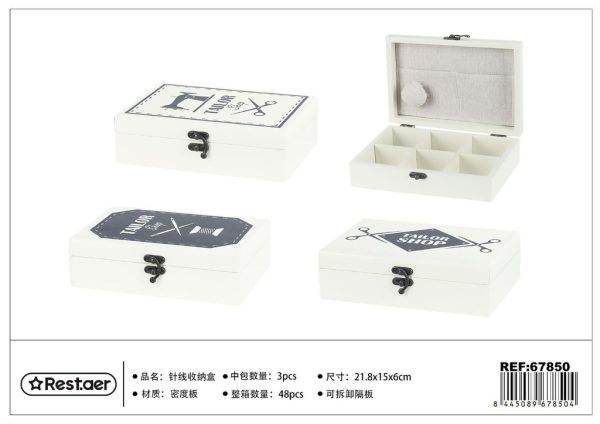 Caja de madera para costura 21.8*15*6 cm - Artículos de regalo - Imagen 2