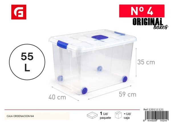 Caja de plástico de 55L N4 (59*60*35cm) - Almacenamiento