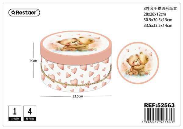 Caja de regalo con tapa, set de 3 piezas - Artículos para regalo - Imagen 4