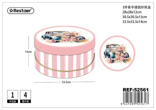 Caja de regalo con tapa, set de 3 piezas - Artículos para regalo - Imagen 5